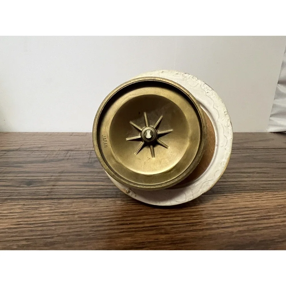 Vintage 1960's Japan Chalkware/Ceramic Rotating Music Box 